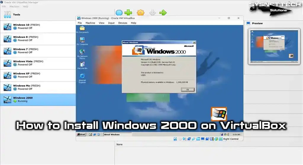 How to Install Windows 2000 on VirtualBox Simple Guide!