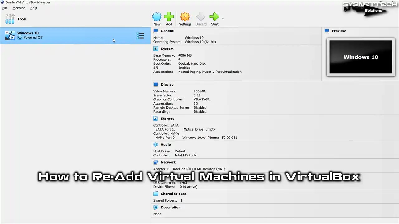 How to ReAdd VMs in VirtualBox GUI & Terminal!