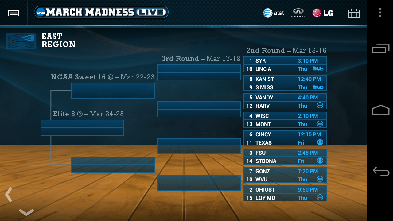 NCAA March Madness Live for Android is officially available