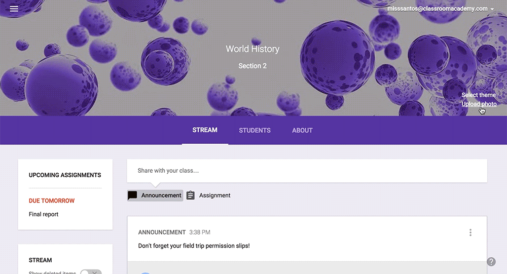 Google Classroom introduces themes and mobile app Google Classroom introduces themes and mobile app