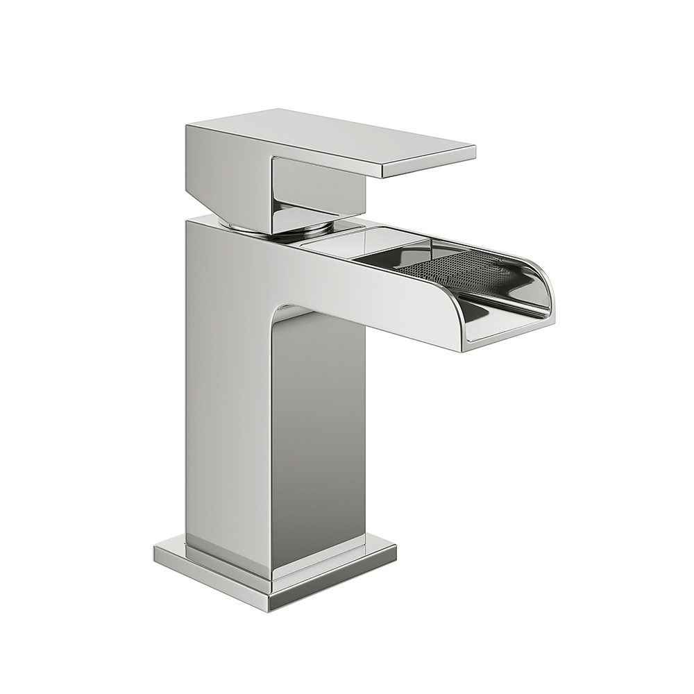 Vellamo Reve Mini Cloakroom Waterfall Basin Mixer with Clicker Waste