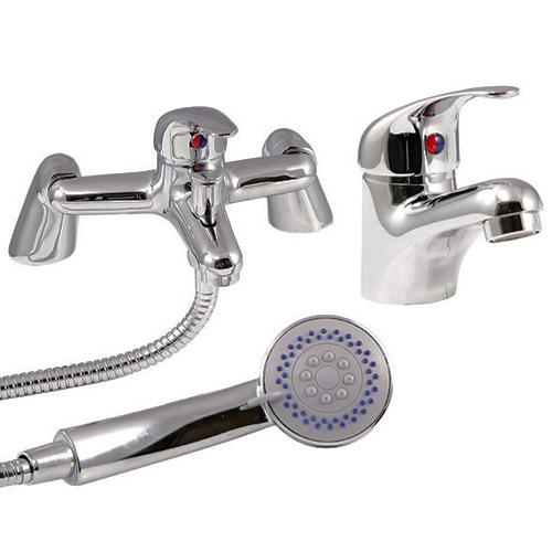 Vellamo Echo Basin Mixer & Bath Shower Mixer Pack Tap Warehouse