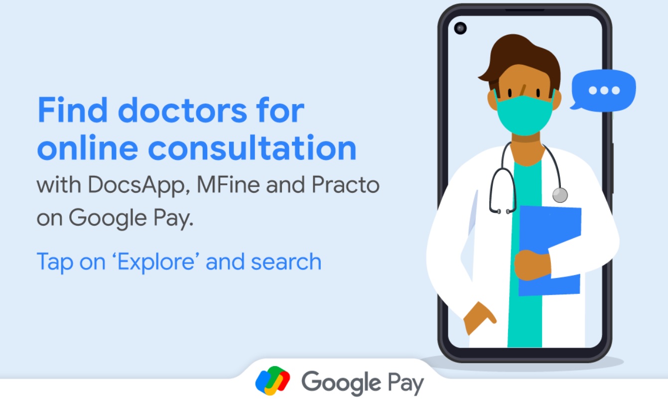 Google Pay Helping Users With Online Doctor Consultation For COVID