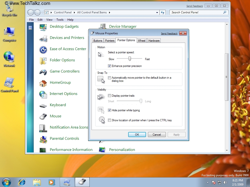 Guide How to Change Mouse Settings in Windows 7 Technology and Computer Help