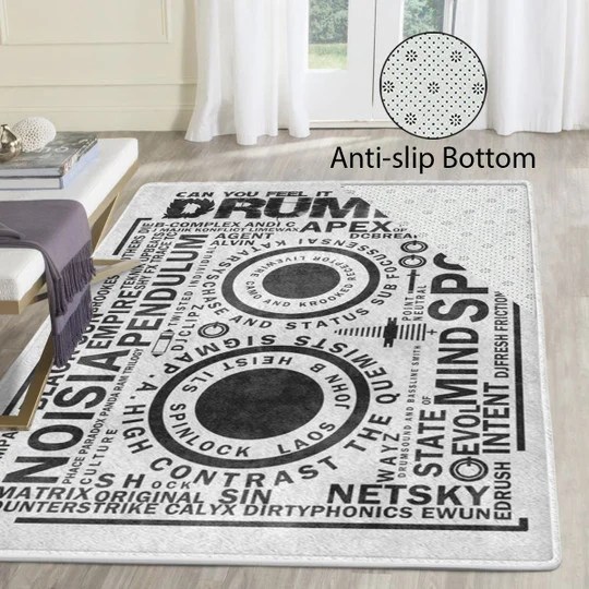 Guinness Logo Black Living Room Rug Carpet Upzalo Store Wall Art