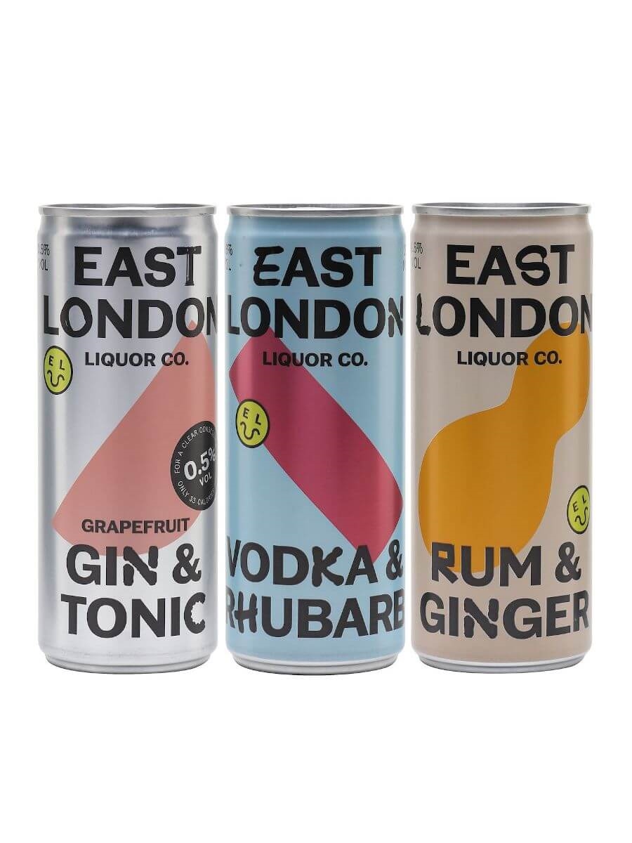 East London Liquor RTD Collection 4 Cans The Whisky Exchange