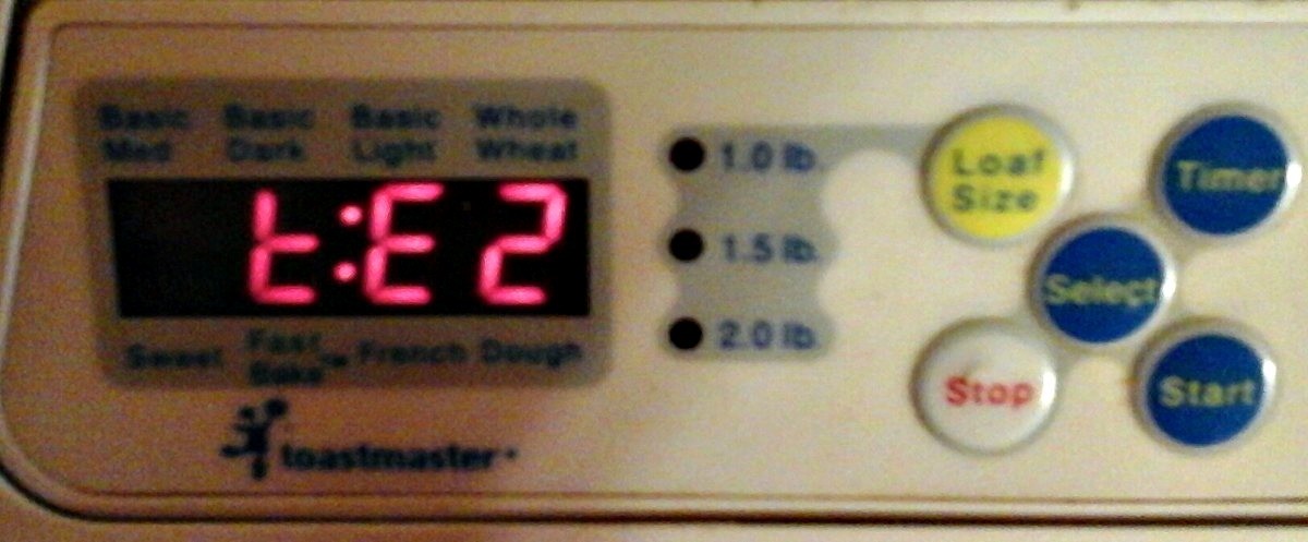 Toastmaster Bread Machine Error Code? ThriftyFun