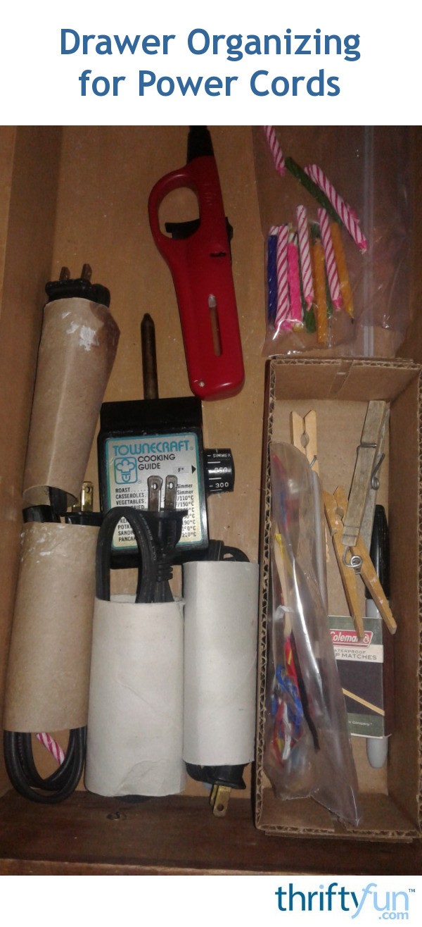 Drawer Organizing for Power Cords ThriftyFun
