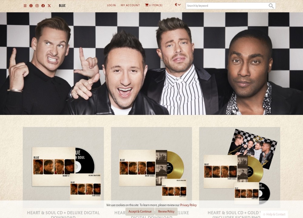 Heart & Soul CD + Exclusive Cassette (Includes Signed Photo) on Blue