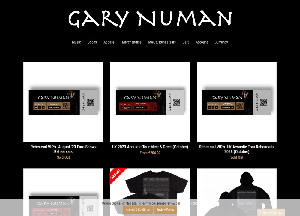 Gary Numan store Products