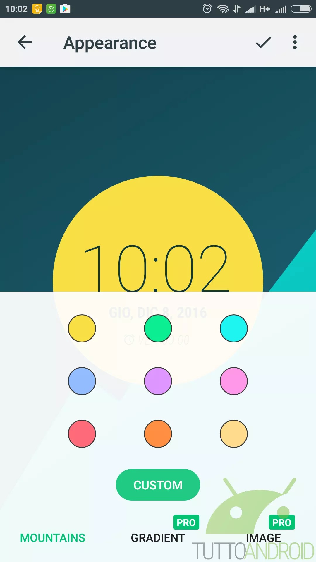 Touch Circle Clock Wallpaper, uno sfondo multifunzione per Android