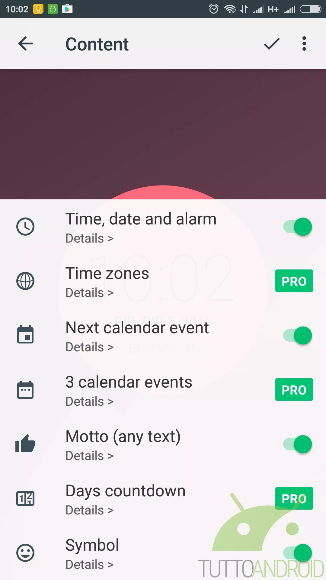 Touch Circle Clock Wallpaper, uno sfondo multifunzione per Android