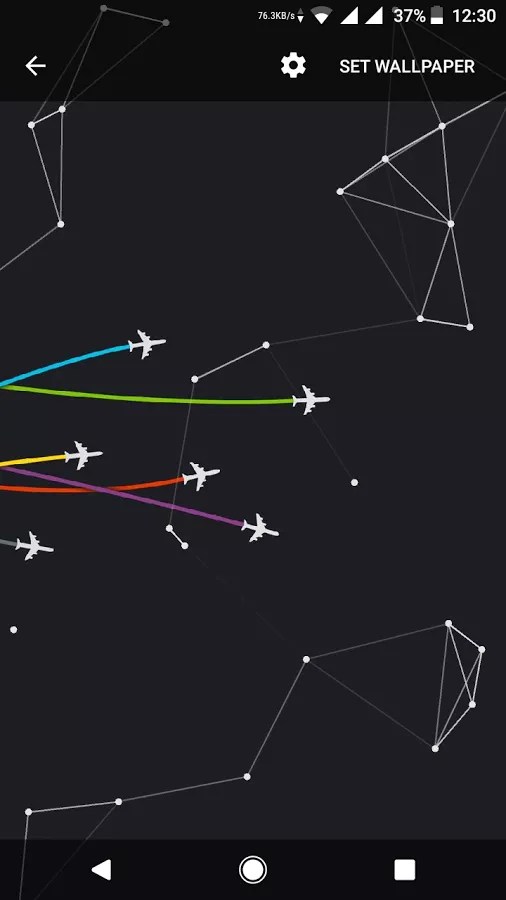 Particle Live Wallpaper Pro offre uno sfondo animato con effetti