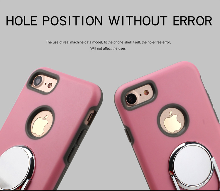 Finger Ring Holder TPU + PC Cell Phone Case Builtin Holder