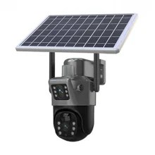 V380 8MP Dual Lens WiFi Surveillance Camera Solar Powered PIR Motion