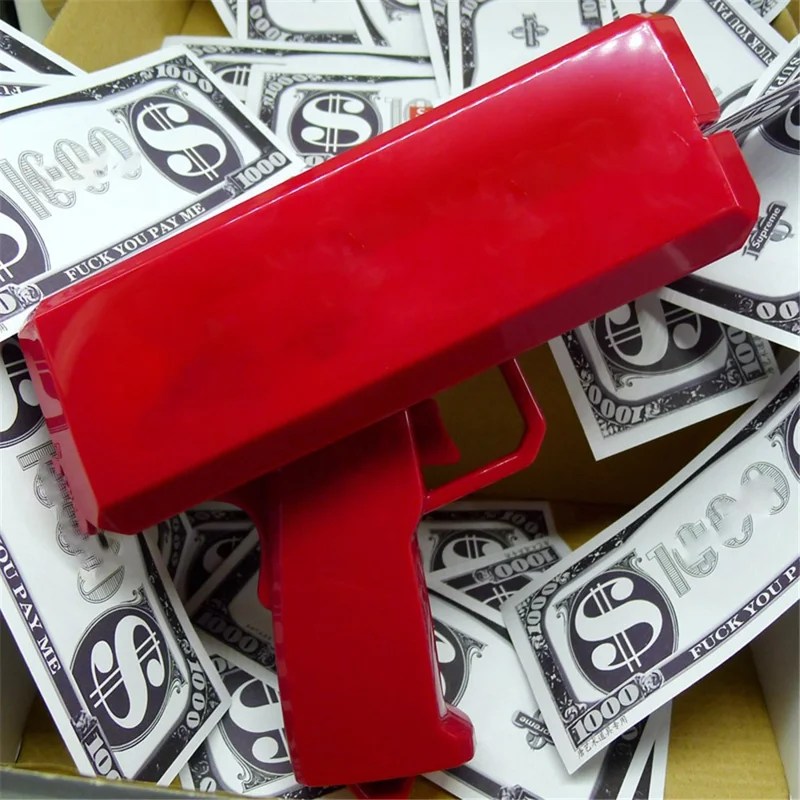 Banknote Money Guns Paper Playing Spray Money Gun Toy Handheld Cash Gun
