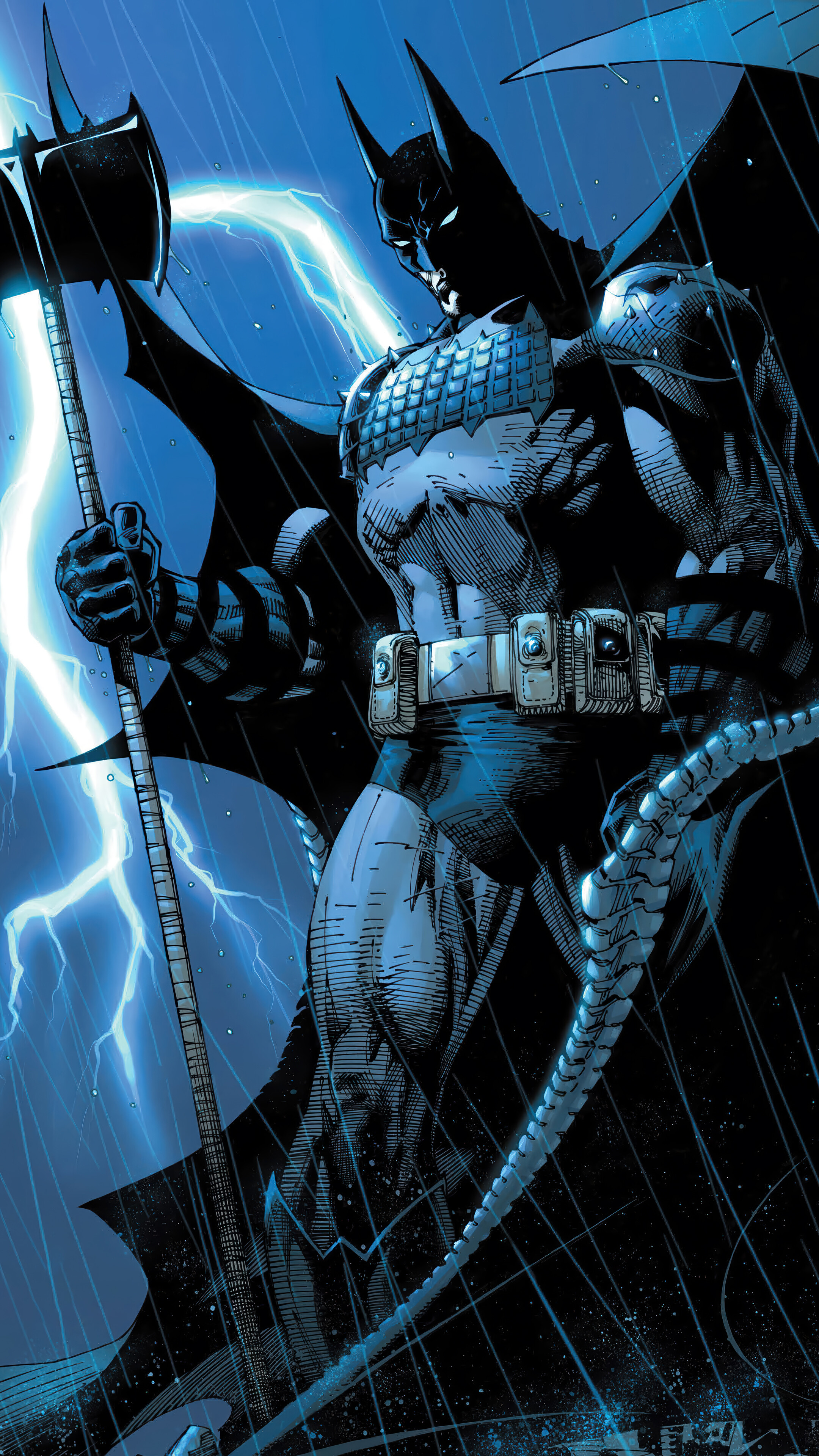 5912b Absolute, Batman, Axe, 4K Wallpaper iPhone Phone