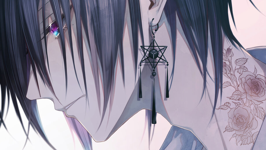 Anime Boy Neck Tattoo Earring 4K 3360h Wallpaper PC Desktop