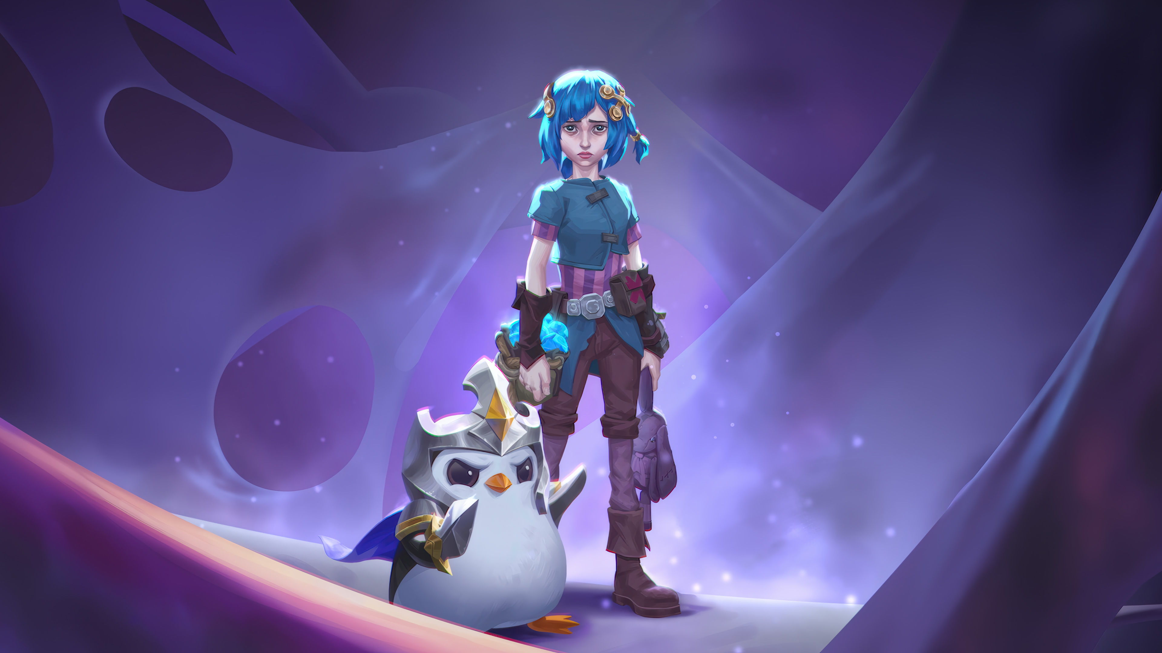 5702b Arcane, Jinx, Kid, TFT, 4K Wallpaper iPhone Phone