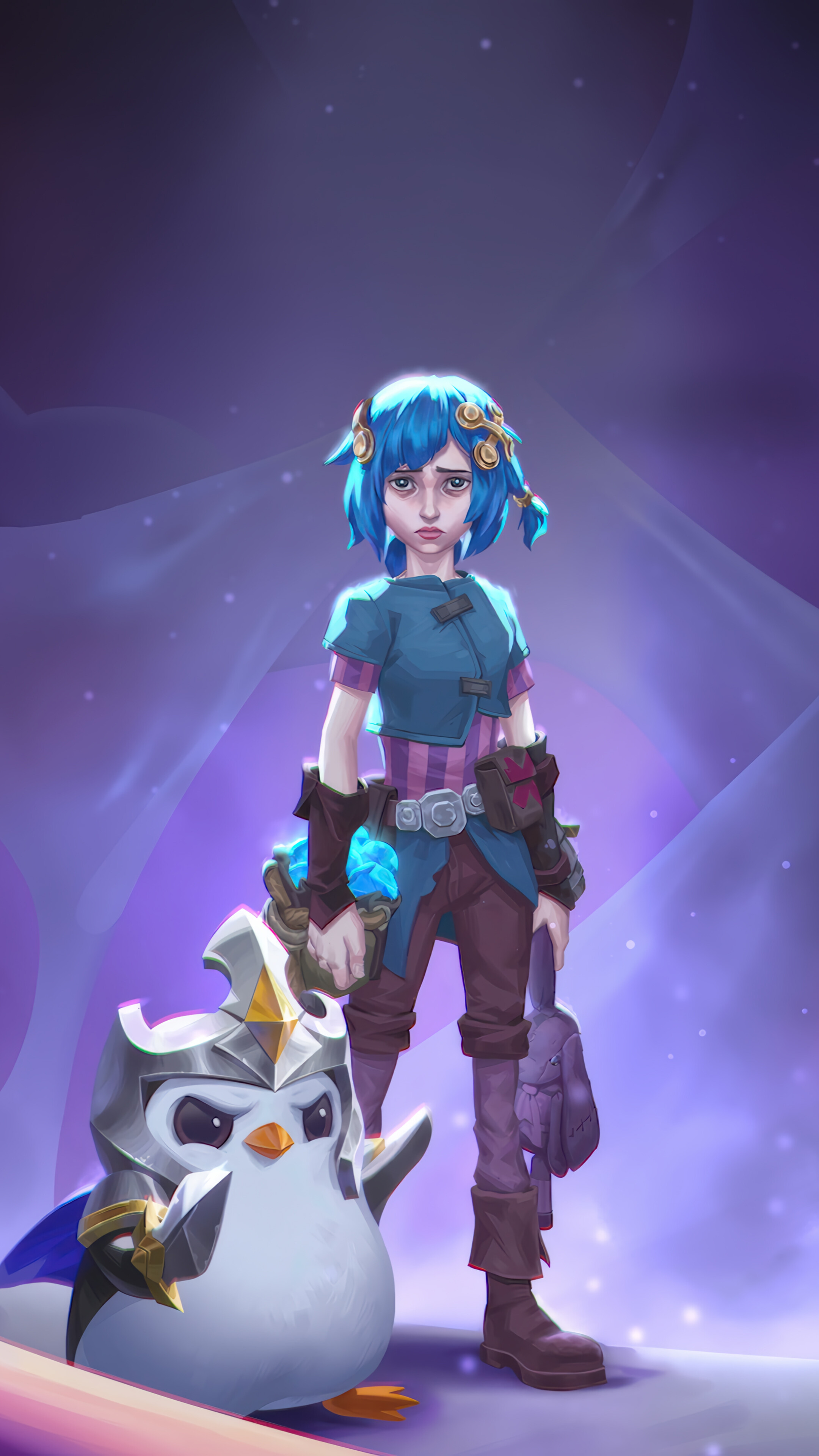 5702b Arcane, Jinx, Kid, TFT, 4K Wallpaper iPhone Phone
