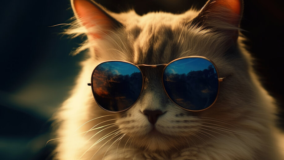Cat Sunglasses Digital Art 4K 8660i Wallpaper iPhone Phone