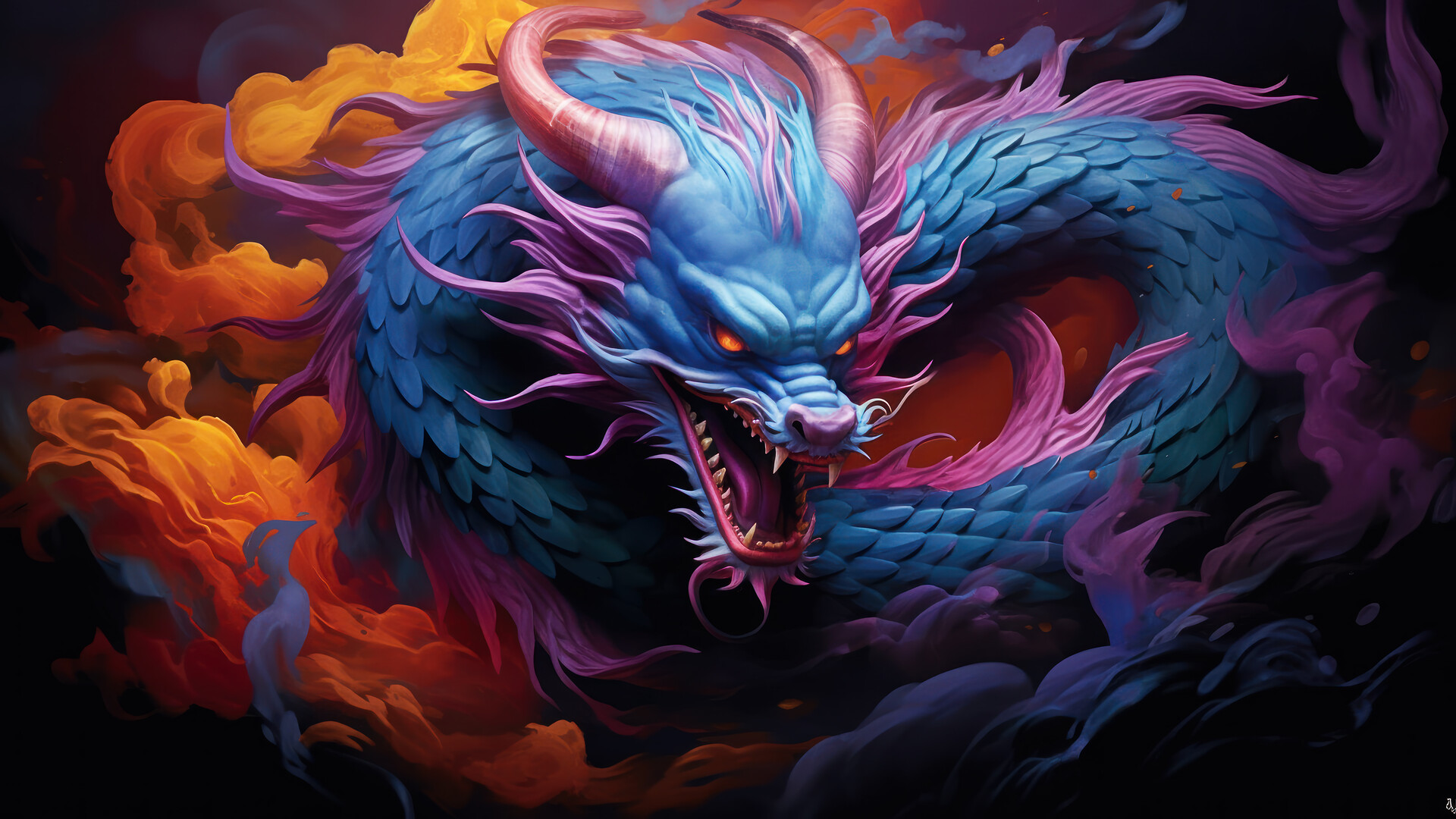 Chinese Dragon Fantasy 4K 2091n Wallpaper PC Desktop