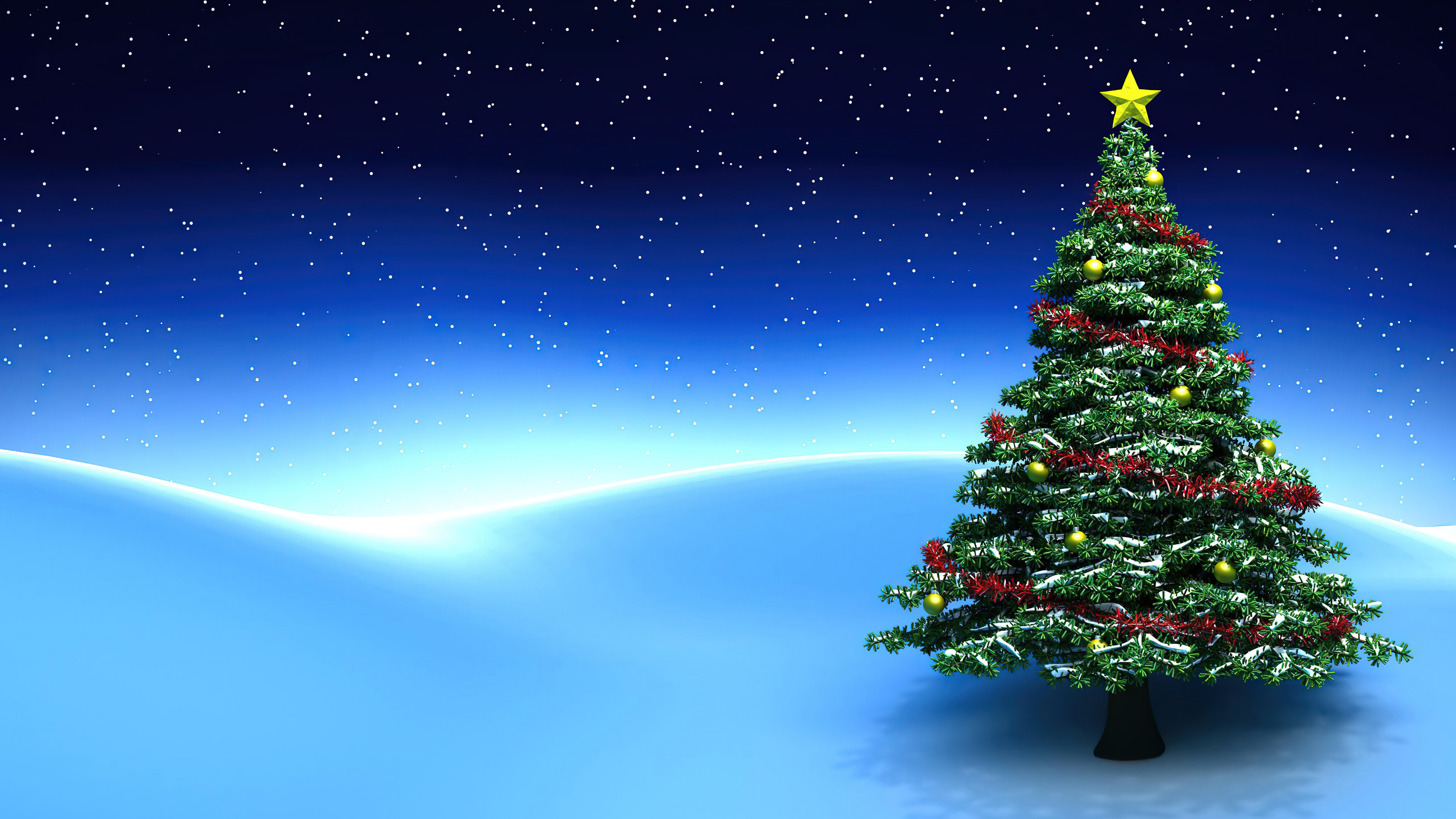 Christmas Tree 4K 8060h Wallpaper PC Desktop
