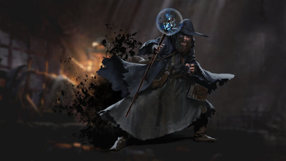 Dark and Darker Wizard 4K 8K 8081j Wallpaper PC Desktop