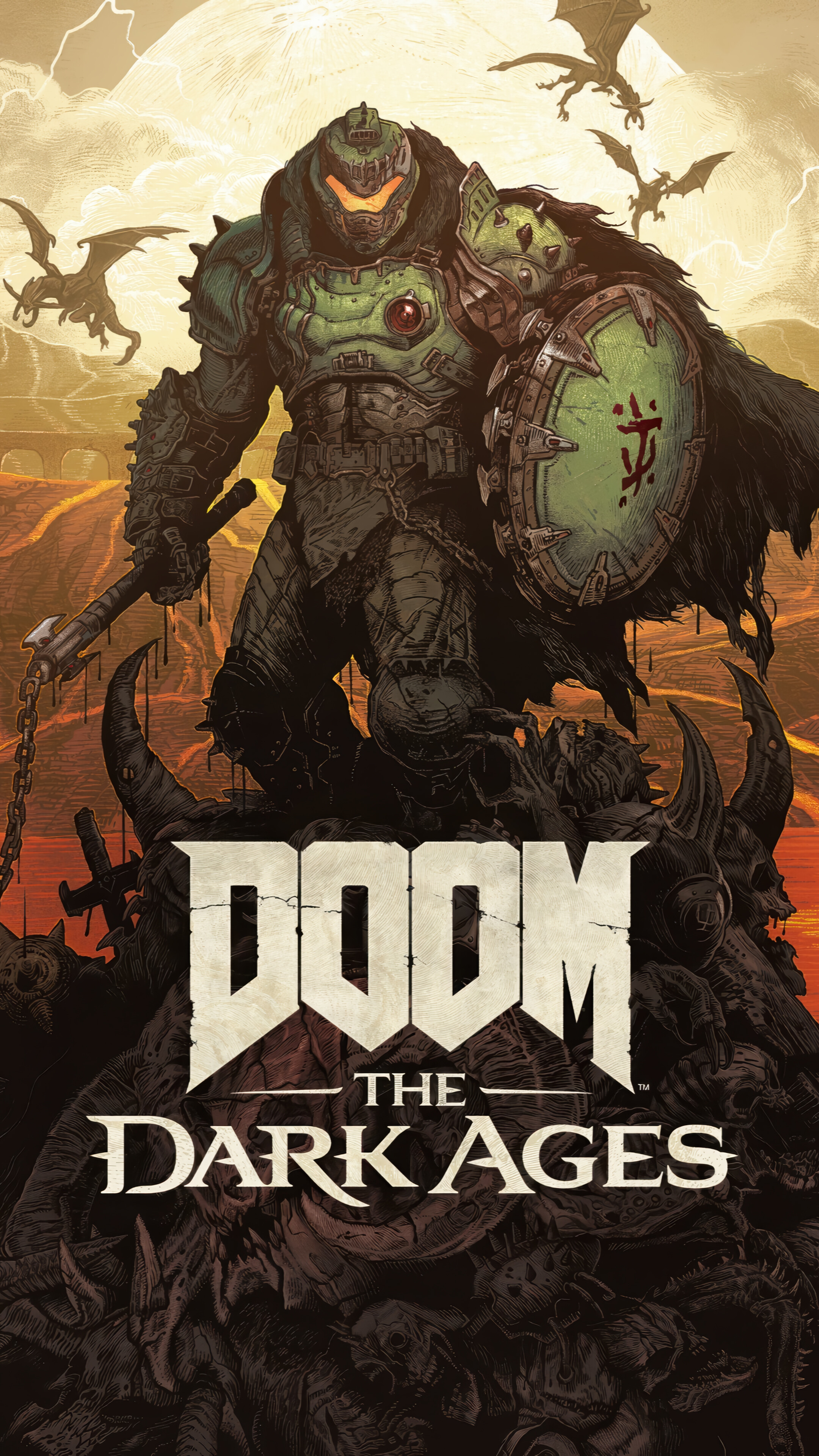 2415c DOOM The Dark Ages, Doom Guy, 4K Wallpaper iPhone Phone