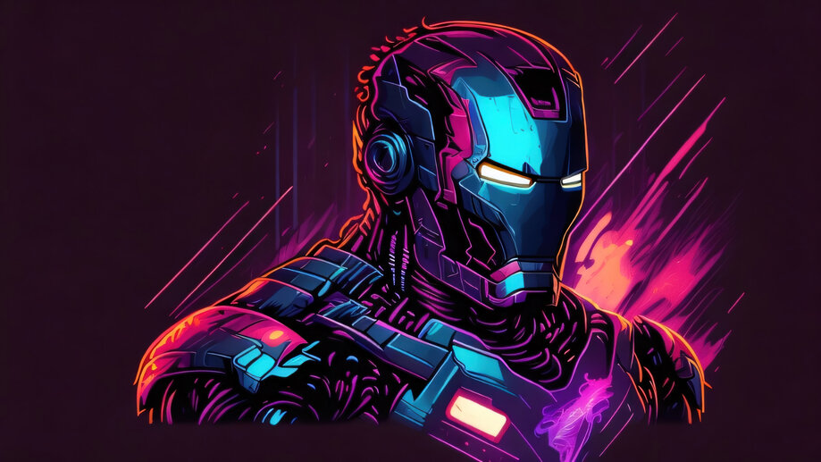 Iron Man Marvel Comics Digital 4K 7600i Wallpaper PC Desktop