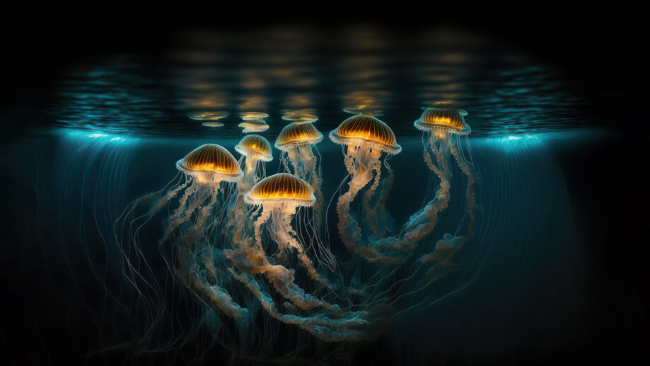 Jellyfish Underwater 4K 7061k Wallpaper PC Desktop