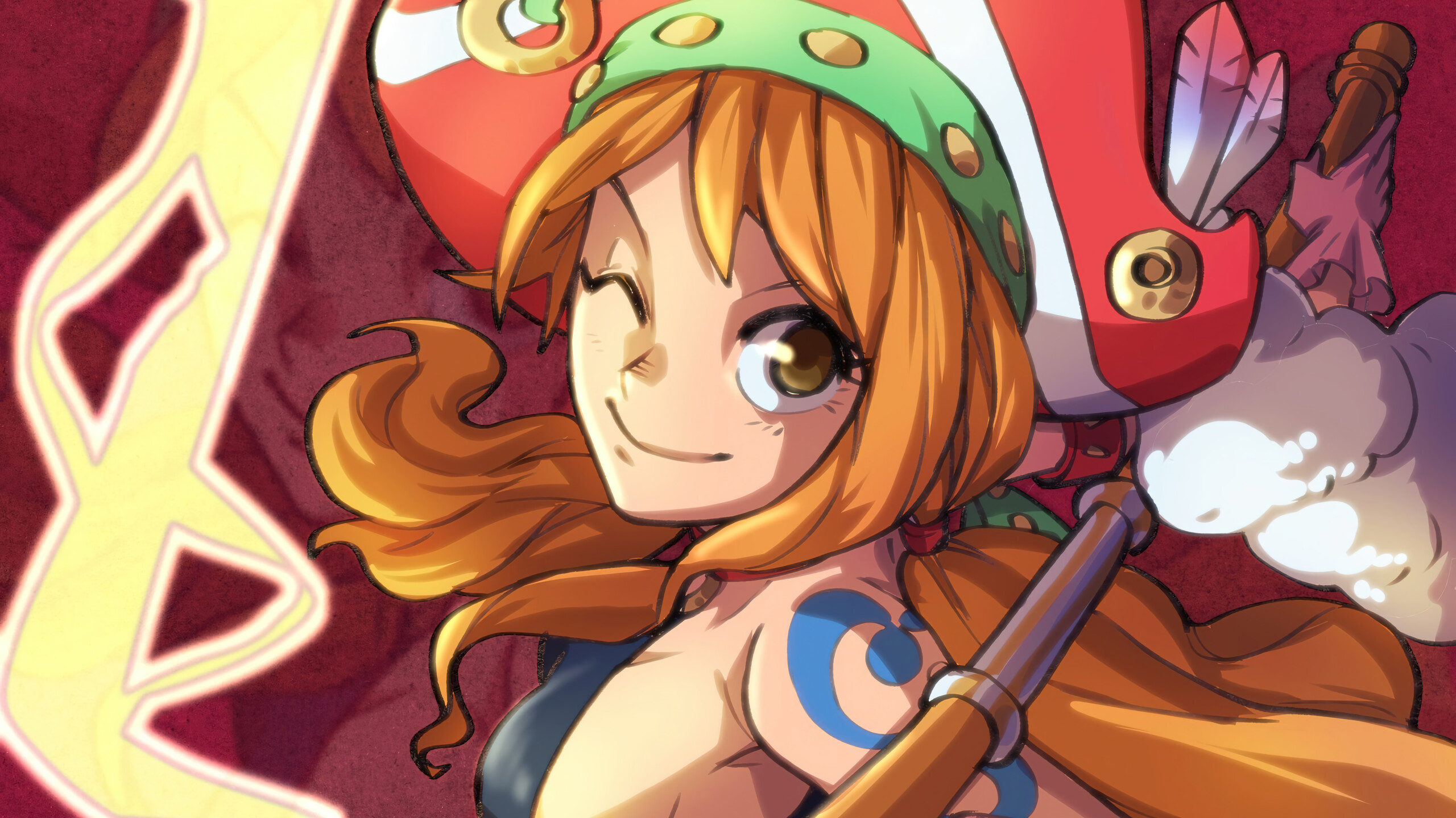Nami One Piece Red 4K 9581h Wallpaper PC Desktop
