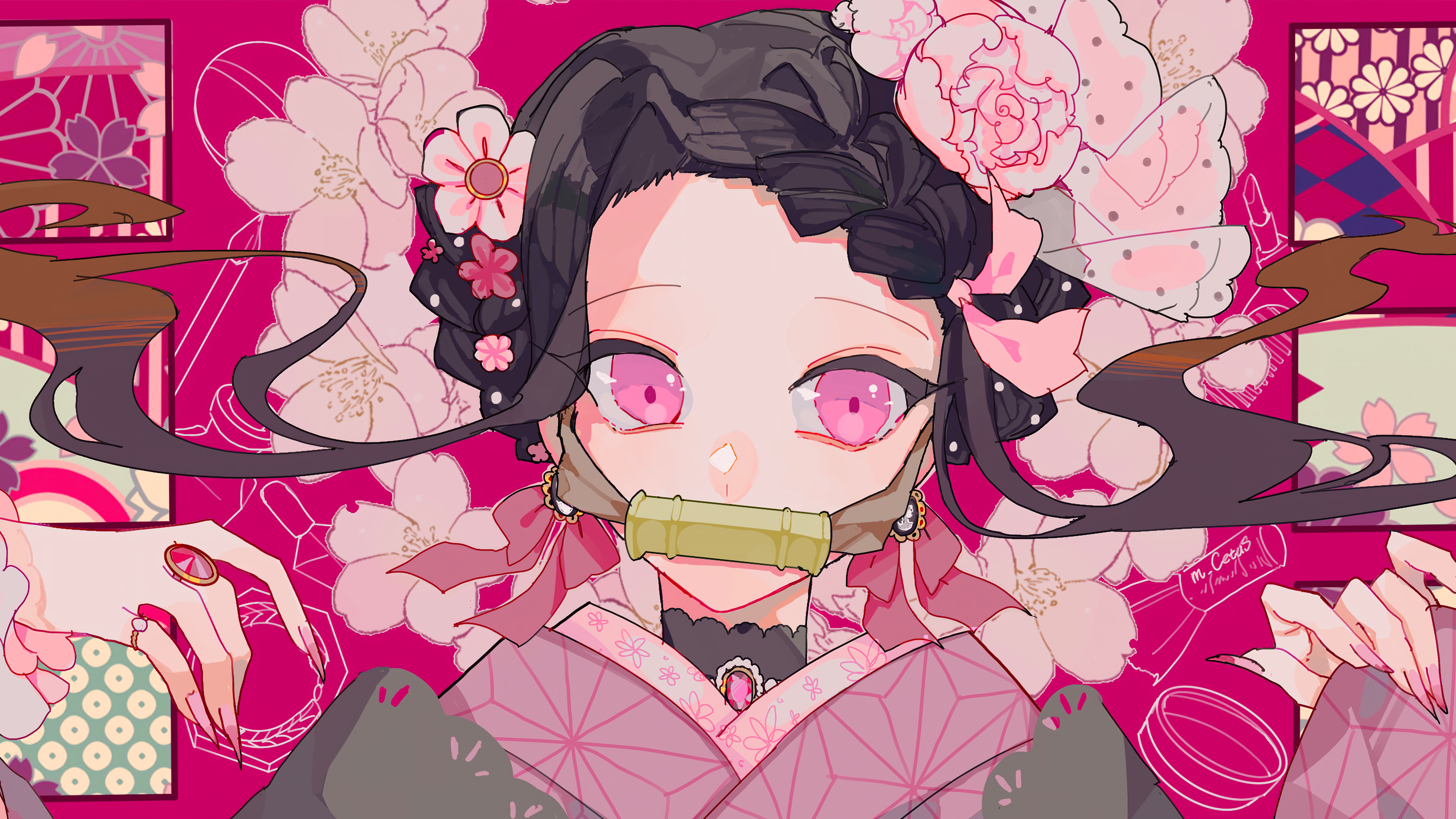 72 Pink Wallpaper Nezuko My
