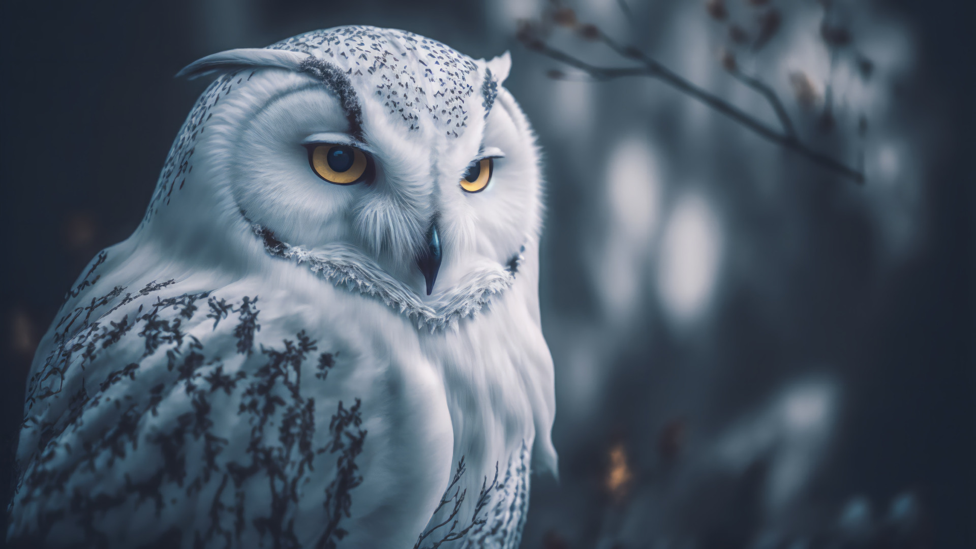 White Owl 4K 8831m Wallpaper PC Desktop