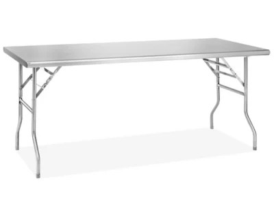 Stainless Steel Folding Table 72 x 30" H10350 Uline