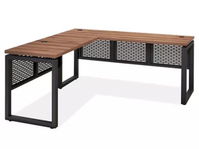 Metro Office LDesk 72 x 72", Walnut H10356 Uline