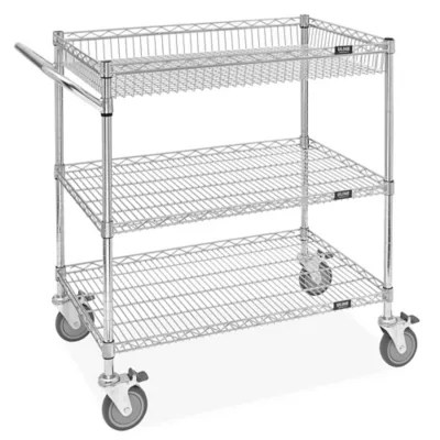 Wire Basket Cart 36 x 24 x 40" H10386 Uline