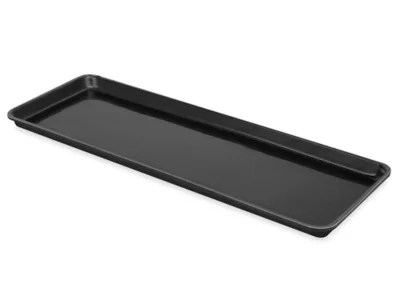Fiberglass Display Tray 9 x 26 x 1 1/8", Narrow Sheet, Black H10764BL Uline