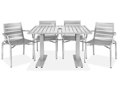 Bayshore Patio Table and 4 Arm Chairs H10780 Uline