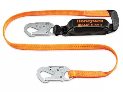 Miller® Titan™ Shock Absorbing Lanyard with Snap Hook 6' H10784 Uline