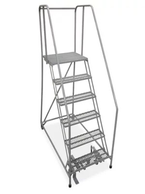 6 Step Rolling Safety Ladder Assembled with 30" Top Step H108330