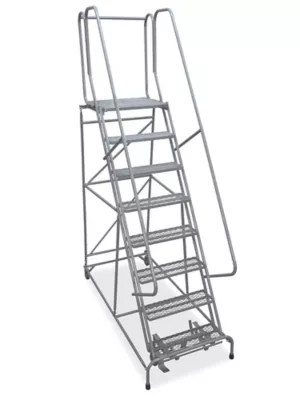 8 Step Rolling Safety Ladder Unassembled with 20" Top Step H1084U20