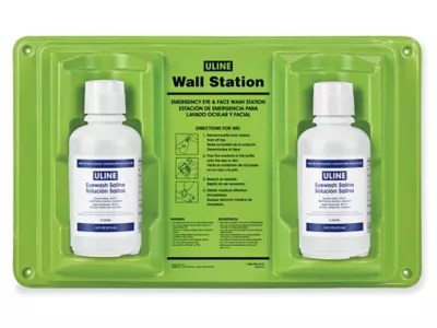 Uline Secondary TwoBottle Eyewash Station 32 oz Capacity H11040 Uline