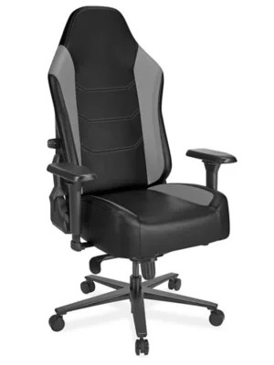 Leather Gaming Chair Black/Gray H11087GR Uline