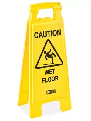 Uline Wet Floor Sign English H11306 Uline