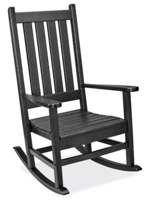 Polywood® Rocking Chair Black H11335BL Uline