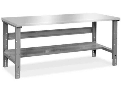 Industrial Packing Table 72 x 30", Stainless Steel Top H1137SS Uline