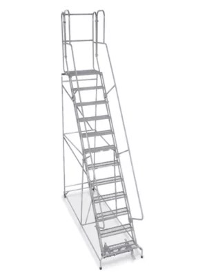 12 Step Rolling Safety Ladder Unassembled with 20" Top Step H155420