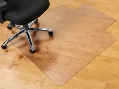 Hard Surface Chair Mat with Lip 45 x 53", Clear H1692 Uline
