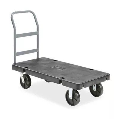 Plastic Platform Truck with Polyolefin Wheels 24 x 48" H1826BL Uline